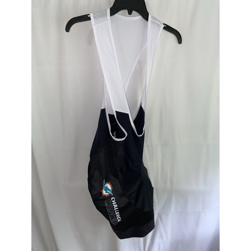NWT Primal Bib Shorts Mens Large Miami Dolphins Challenge Cancer Padded